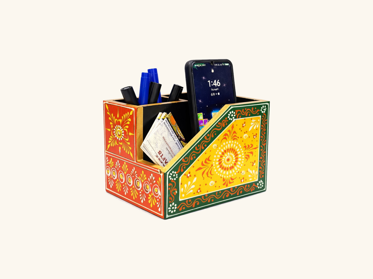 Wooden Desk Organiser